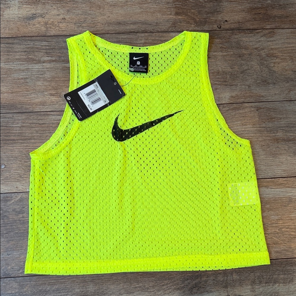 Nike Bright Yellow Mesh Tank